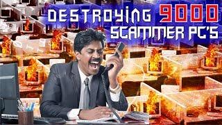 Destroying OVER 9000 Computers  On Scammer's Network!!