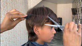 How To Scissor Hair cut / Boys Hair Style. (ASMR TUTORIAL)