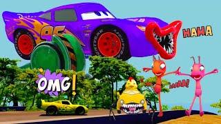 Lightning McQueen Super megamix Monster Cars ️ Oddbods ️ Cute Ants|| Coffin Dance Cover 