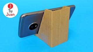 Cardboard Cell Phone Holder, Portable, Fast and EASY to Make - DIY Crafts  