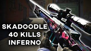 SKADOODLE ON CS:GO - 40 KILLS ON INFERNO | Counter-Strike: Global Offensive Pug