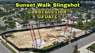 Sunset Walk Slingshot Construction Update 7.26.21 Concrete Launch Pad Installed & Building Work