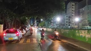 Majeedhee Magu - The main road in Male', Maldives at midnight