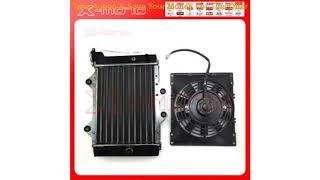 Review NEW 200cc 250CC Water cooling engine cooler Radiator cooling 12v fan for motorcycle moto Qua