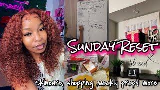 SUNDAY REST ROUTINE| SKINCARE ROUTINE ,GROCERY SHOPPING, PLANING A PRODUCTIVE WEEK & MORE