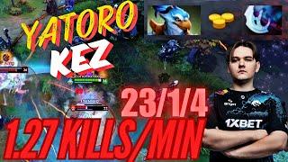 YATORO Kez Pro AGGRESSIVE Gameplay 10 Minute GODLIKE Dota 2 Highlights Patch 7.37d