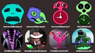 Garten of Banban 7 New Bosses:Evil Bittergiggle,Alien,Garten of Banban 5-Banban 6,Pink Monster Life7
