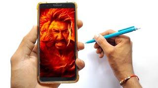 Singham Again Ajay Devgn drawing,  Outline Tutorial