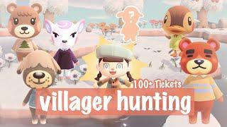 UNEXPECTED DREAMIE // 100+ NMT VILLAGER HUNT  Animal Crossing New Horizons