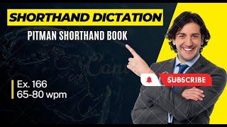 Pitman Shorthand  Book | Ex.  166 | Shorthand Dictation | Shorthand Course | Stenography | sscsteno