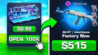 INSANE FARM CASES ON SKINCLUB!! (Skinclub Promo Code 2024)