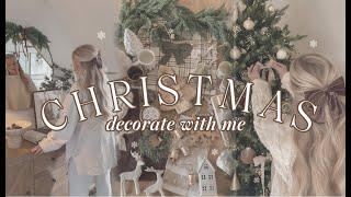 Christmas Decorate With Me 2024 | Kitchen, Entryway, Bedroom & Dining Room