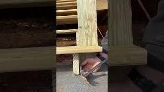 How to level a post #construction #tipsandtricks #shorts #builder #skills #tips #level #diy #deck