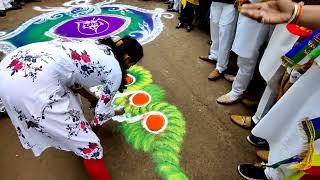 || रंगोली से सजा दिया पुरा शहर || World Fastest Rangoli artist || #RajashriRangoli ||