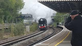 35028 Clan Line Passes Farnborough For Bath on The Clan Line 50th Anniversary