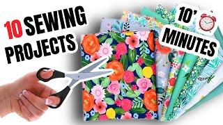 10 Sewing Projects To Make In Under 10 Minutes | easy Sewing for beginners