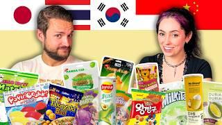 trying international snacks | Japan, Korea, China, & more!