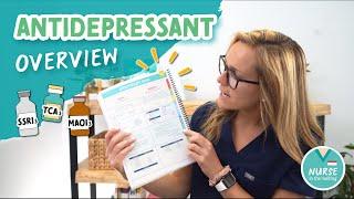 ANTIDEPRESSANTS Overview (SSRIs, MAOIs, TCAs) | Nursing Pharmacology | NurseInTheMaking