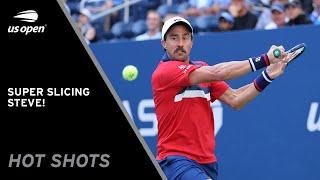 Steve Johnson Slices His Way Past Monfils! | 2021 US Open