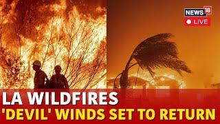 LIVE | Los Angeles Fire | Devil Winds Which Fueled California Wildfire Picks Up Again | N18G