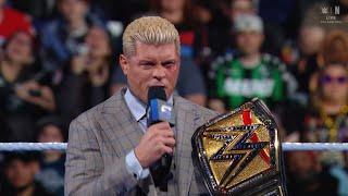 Cody Rhodes habla despues del ataca de John Cena y le manda un mensaje en Smackdown