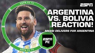 Messi is delivering at the HIGHEST LEVEL for Argentina  Reacting to 6-0 win over Bolivia | ESPN FC