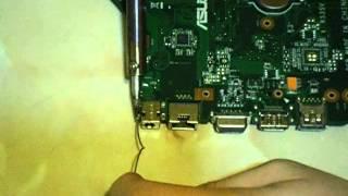 How to Replace DC Power Jack Asus K53SV K53E A53E A52F Notebook Repair part 2