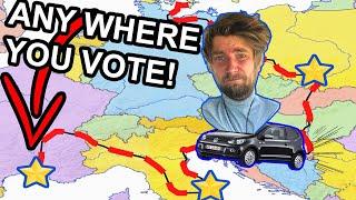 Driving to ANY country my subscribers vote! [Every vote = 20 meters]