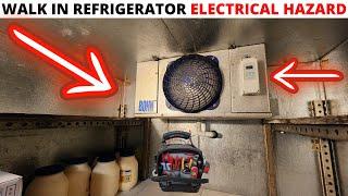 HVACR: Walk In Refrigerator ELECTRICAL HAZARD Repair and Upgrade (Walk In Refrigerator hack job)