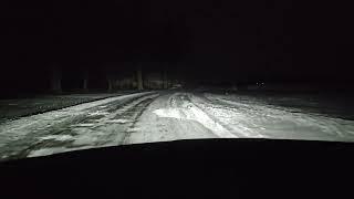 Extreme road conditions in Lithuania