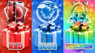 Choose Your Gift...! Red, Blue or Unicorn  How Lucky Are You?  Quiz Shiba