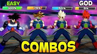 DBFZ New Combos - Easy vs Normal vs Hard Combos with BARDOCK!