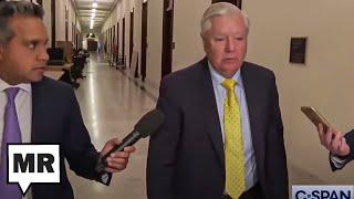 Lindsey Graham Visibly Flustered After Meeting Tulsi Gabbard