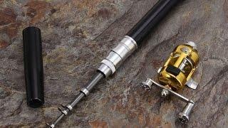 Удочка мини карманная в виде ручки. Portable fishing rod pen.