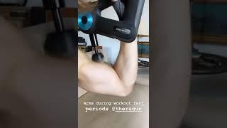 Keegan Allen Massaging Biceps 3/23/2020