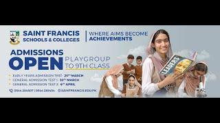 Admissions Open 2023-24 | Saint Francis Schools and Colleges