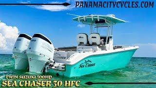 Sea Chaser 30 HFC Facelift! New grey honeycomb interior, twin 300hp Suzuki engines and much more!