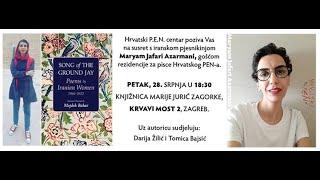 Maryam Jafari Azarmani, gošća  Hrvatskoga PEN-a.-,28.srpnja Knjižnica Marije Jurić Zagorke