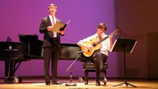 John Gorelick-baritone and Lando Pieroni-guitar perform "Y no lo digo por mal" by Manuel Garcia