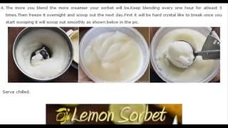 Enjoy with us! make a Lemon Sorbet