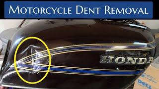 Motorcycle Dent Removal - Paintless Dent Repair on a Vintage 1978 Honda CB550 Gas Tank