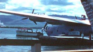 Boeing 314 Flying Boat in Pearl Harbor, Hawaii - Early 1940s - Military Boarding, Taxiing & Takeoff