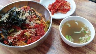 골목맛집 비빔국수 회국수/숨은맛집 할매국수/한국 길거리음식/Delicious noodle/Spicy sweet noodle/Korean street food