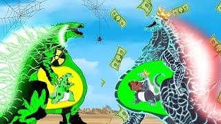 EVOLUTION of BLUE GODZILLA vs EVOLUTION of SPACE SHIN GODZILLA: Size Comparison - FUNNY CARTOON