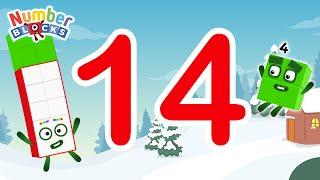 Numberblocks Magic Run Christmas - Numberblocks 14 Adventure 4 to find Another number 14 | Fanmade