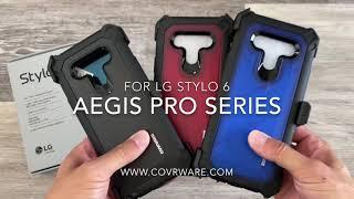 LG Stylo 6 case COVRWARE Aegis Pro Series Full-Body Armor Holster Cover Built-In Screen Protector