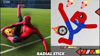 8 Min Best Falls | Stickman Dismounting Funny Moments | and epic moments #radialstick 401