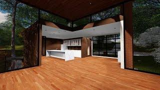 MidCentury Modern House Addition Interiors + Site 3D Green Planet Architects Lumion + Revit + Adobe