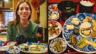 Traditional Japanese Meal with Mountain Vegetables (Sansai Ryori - 山菜) in Takayama, Japan