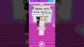 Name ONLY PINK pets in ADOPT ME! ️ #roblox #robloxshorts #adoptmeplease #robloxedit #edit